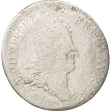 France, Louis XIV, 5 Sols aux insignes, 1702, Amiens, VF(20-25), KM:337.21