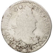 Frankreich, Louis XIV, 4 Sols aux 2 L, 1691, Paris, VG(8-10), KM:281.1