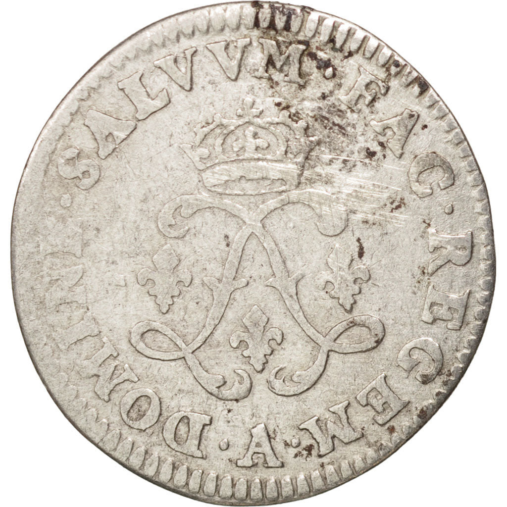 Frankreich, Louis XIV, 4 Sols aux 2 L, 1691, Paris, VG(8-10), KM:281.1