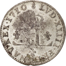 France, Louis XIV, 30 Deniers aux 2 L couronnés, 1710, Metz, TB, Gadoury:102