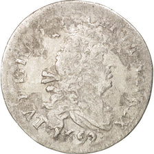 Monnaie, France, Louis XIV, 4 Sols aux 2 L, 4 Sols, 1692, Amiens, TB+, Argent