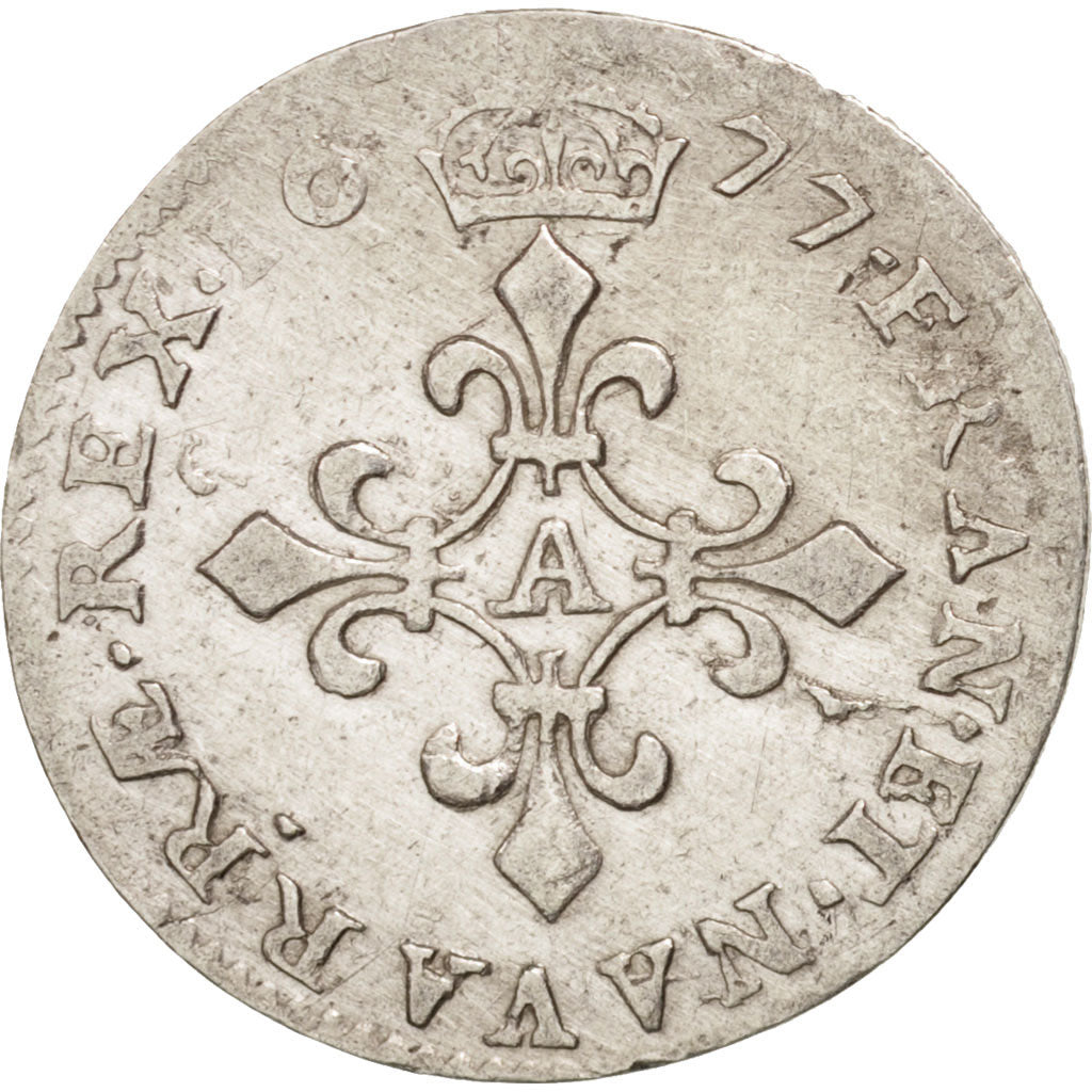 Munten, Frankrijk, Louis XIV, 4 Sols dits « des Traitants », 4 Sols, 1677