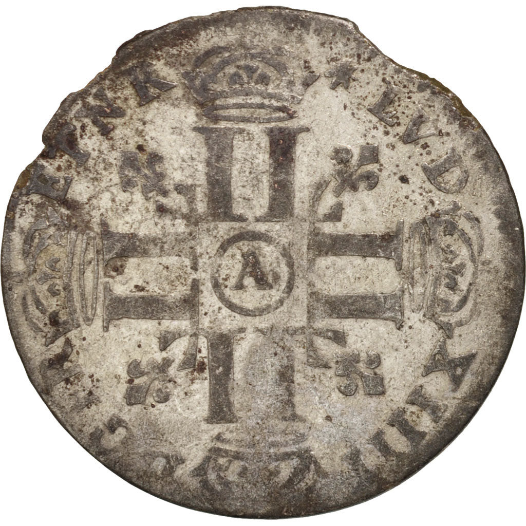 France, Louis XIV, Sol de 15 deniers ou quinzain, 1693, Paris, VF(20-25), KM:285