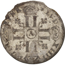 France, Louis XIV, Sol de 15 deniers ou quinzain, 1693, Paris, VF(20-25), KM:285