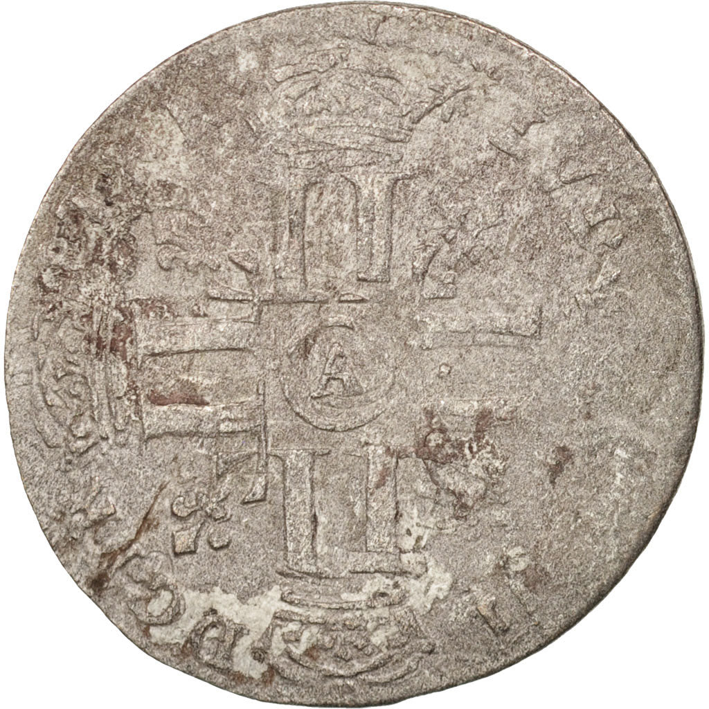 France, Louis XIV, Sol de 15 deniers ou quinzain, 1693, Paris, VF(30-35), KM:285