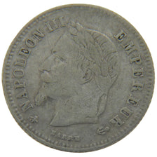 FRANCE, Napoléon III, 20 Centimes, 1866, Paris, KM #805.1, VF(30-35), Silver, G.