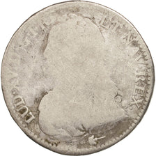 France, Louis XV, 1/2 Écu, 17[--], Amiens, G(4-6), KM:484.22