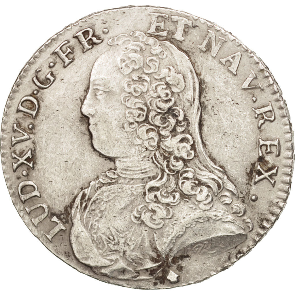 Moneda, Francia, Louis XV, 1/2 Écu aux branches d'olivier, 1/2 ECU, 44 Sols