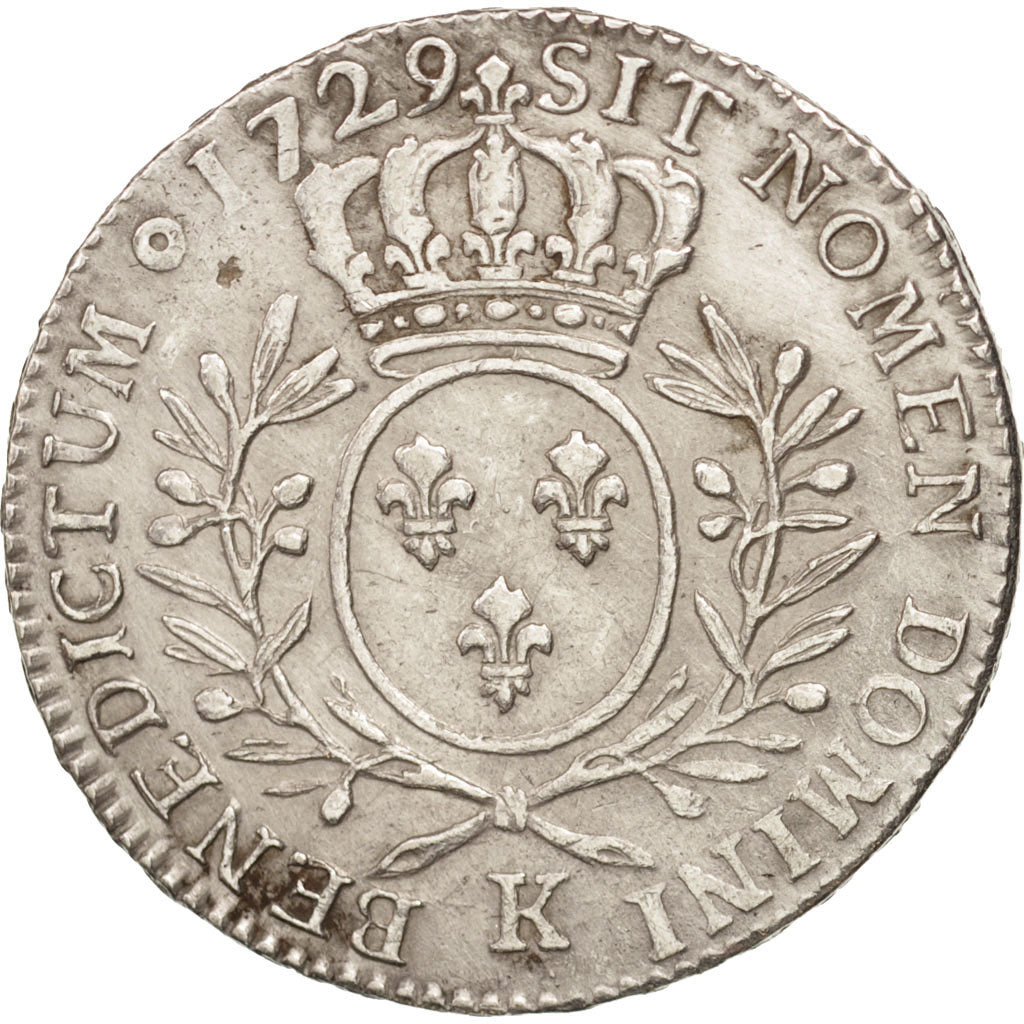 Moneda, Francia, Louis XV, 1/2 Écu aux branches d'olivier, 1/2 ECU, 44 Sols