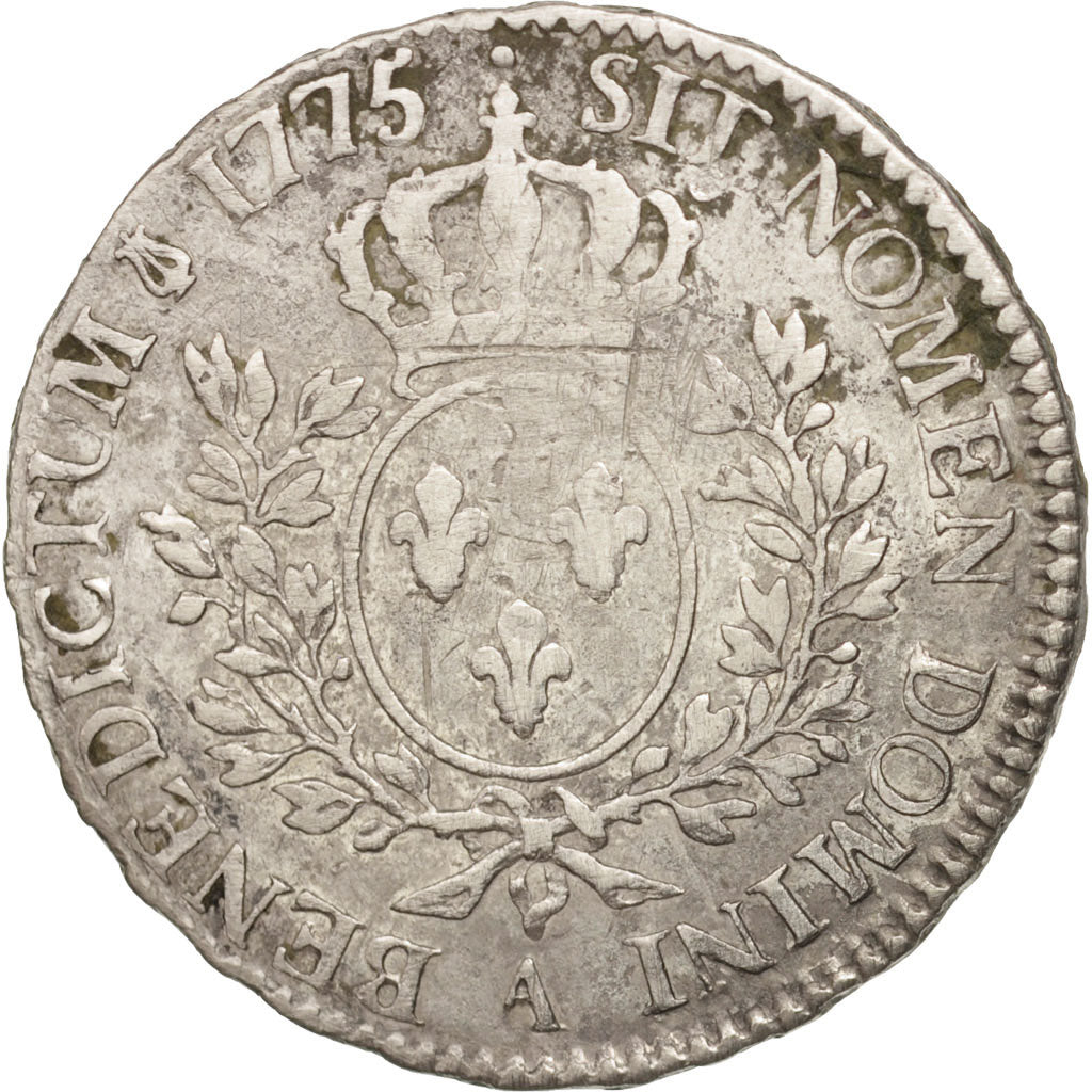 France, Louis XVI, 1/2 Écu, 1775, Paris, VF(30-35), Silver, KM:562.1