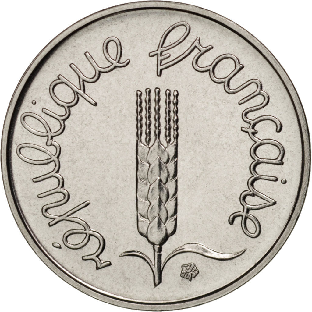 France, Épi, Centime, 1971, Paris, MS(65-70), Stainless Steel, KM:928