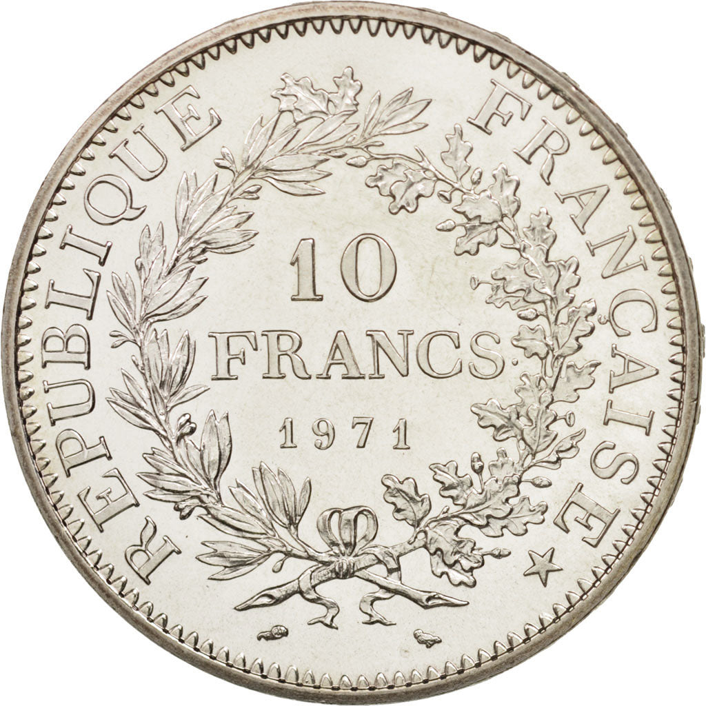 Frankreich, Hercule, 10 Francs, 1971, Paris, MS(65-70), Silver, KM:932