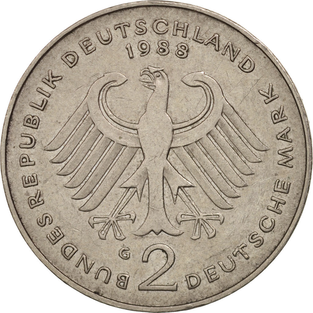 République fédérale allemande, 2 Mark, 1988, Karlsruhe, TTB+, KM:149