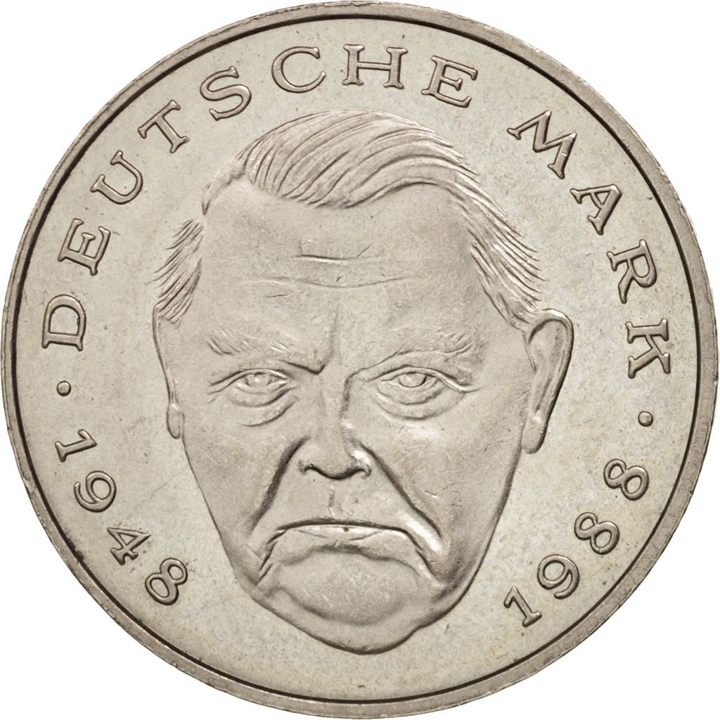 Coin, GERMANY - FEDERAL REPUBLIC, 2 Mark, 1990, Stuttgart, MS(60-62)