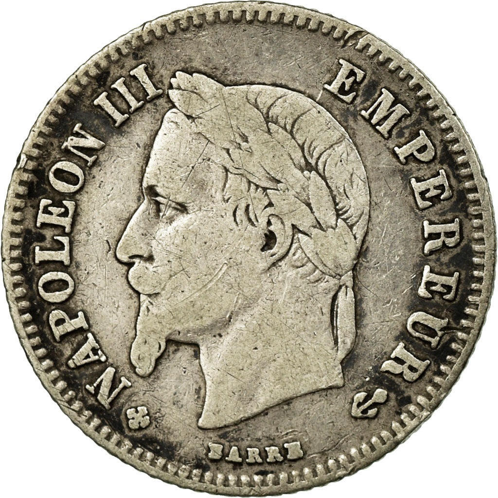 Coin, France, Napoleon III, Napoléon III, 20 Centimes, 1866, Strasbourg