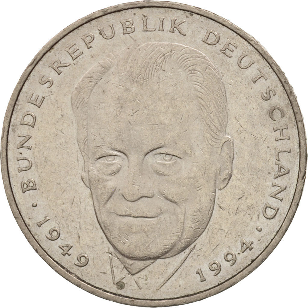 GERMANY - FEDERAL REPUBLIC, 2 Mark, 1994, Hamburg, AU(50-53), KM:183