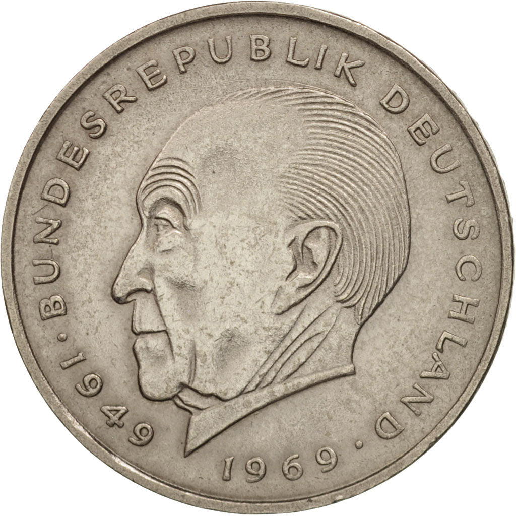 Coin, GERMANY - FEDERAL REPUBLIC, 2 Mark, 1969, Stuttgart, AU(55-58)