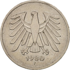 GERMANY - FEDERAL REPUBLIC, 5 Mark, 1980, Stuttgart, AU(55-58), KM:140.1