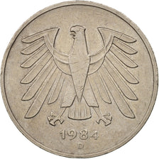GERMANY - FEDERAL REPUBLIC, 5 Mark, 1984, Munich, AU(50-53), KM:140.1