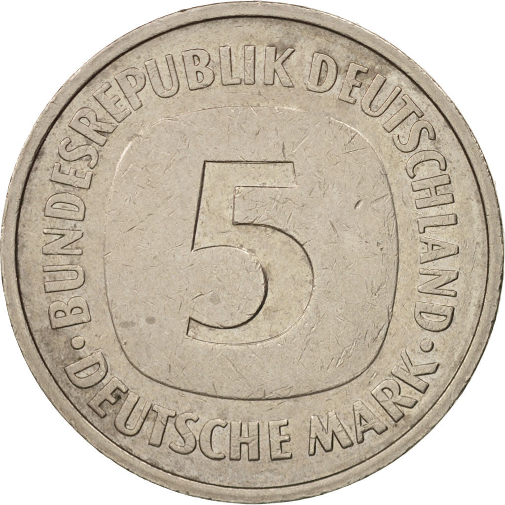 GERMANY - FEDERAL REPUBLIC, 5 Mark, 1984, Munich, AU(50-53), KM:140.1