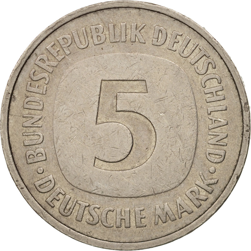 Monnaie, République fédérale allemande, 5 Mark, 1975, Stuttgart, TTB+