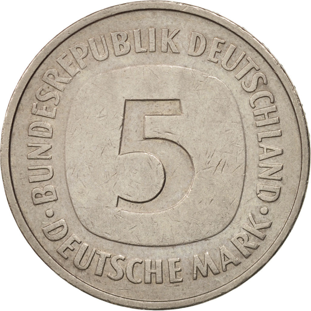 GERMANY - FEDERAL REPUBLIC, 5 Mark, 1980, Munich, AU(50-53), KM:140.1