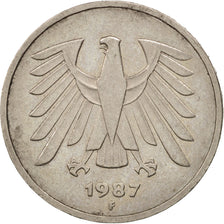 GERMANY - FEDERAL REPUBLIC, 5 Mark, 1987, Stuttgart, AU(55-58), KM:140.1