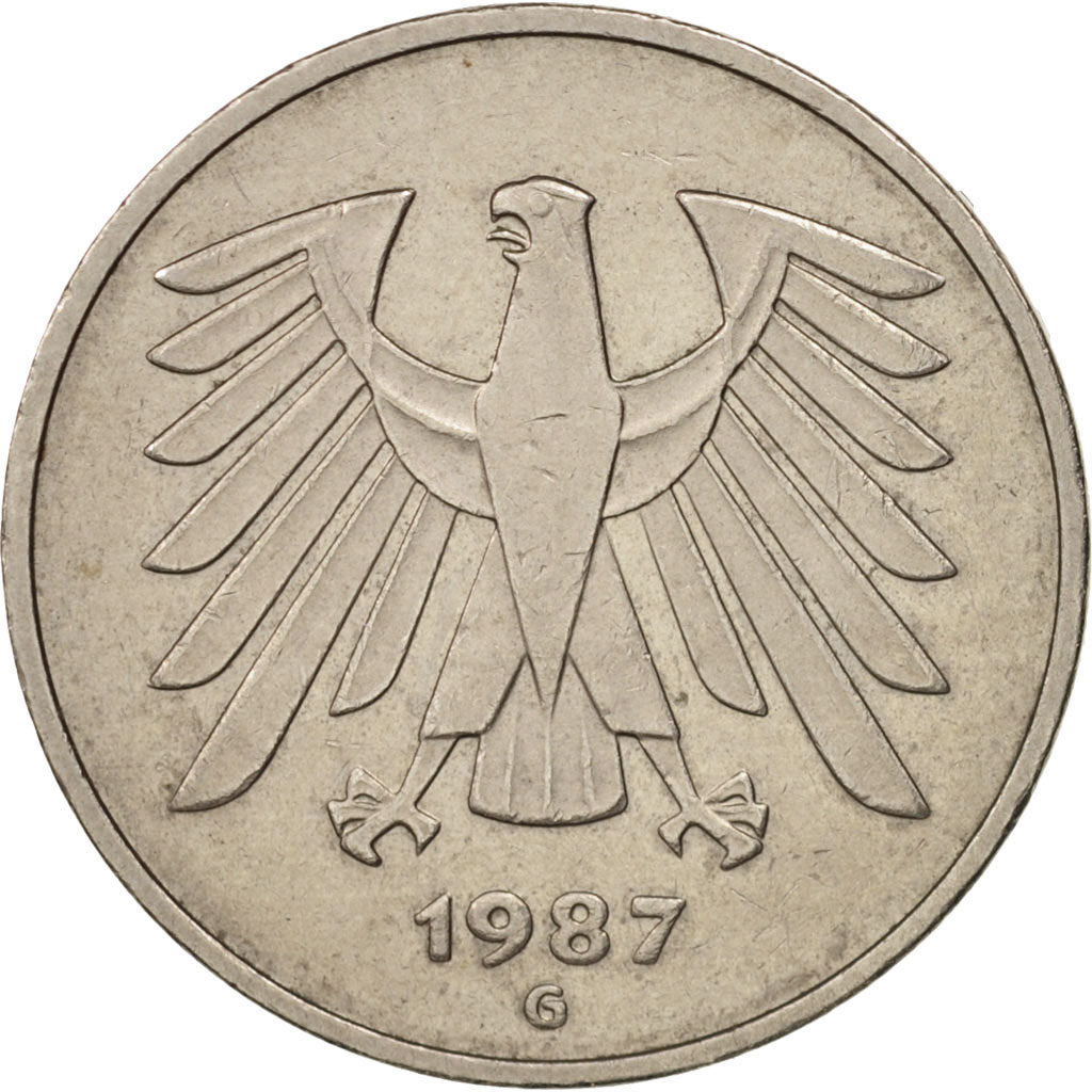 Monnaie, République fédérale allemande, 5 Mark, 1987, Karlsruhe, SUP