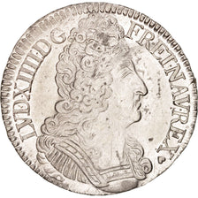 Francia, Louis XIV, Écu aux 3 couronnes, Ecu, 1709, Poitiers, BB+, Argento,...
