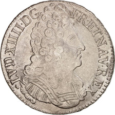 France, Louis XIV, Écu aux 3 couronnes, 1710, La Rochelle, EF(40-45), KM:386.7