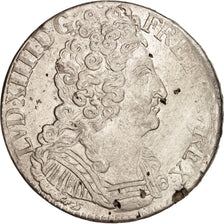 Coin, France, Louis XIV, Écu aux 3 couronnes, Ecu, 1710, Rouen, AU(50-53)