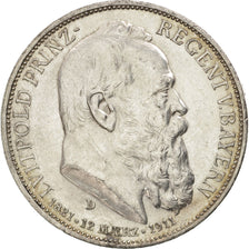 Coin, German States, BAVARIA, Otto, 3 Mark, 1911, Munich, AU(55-58), Silver