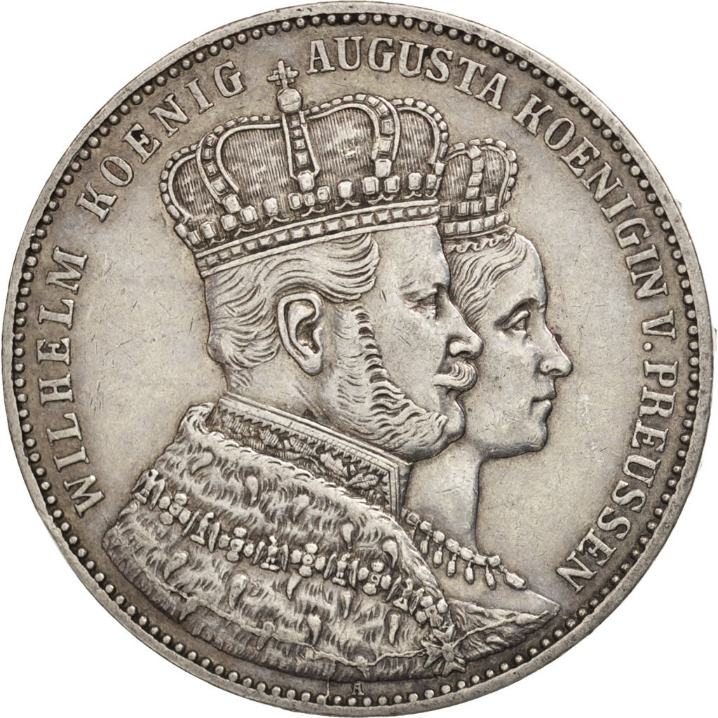 Etats allemands, PRUSSIA, Wilhelm I, Thaler, 1861, Berlin, TTB+, Argent, KM:488