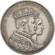Etats allemands, PRUSSIA, Wilhelm I, Thaler, 1861, Berlin, TTB+, Argent, KM:488