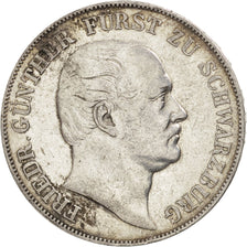 German States, SCHWARZBURG-RUDOLSTADT, Friedrich G, Thaler, 1864, EF(40-45)