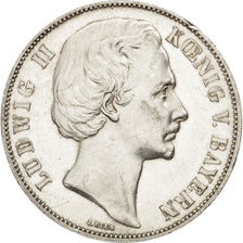 German States, BAVARIA, Ludwig II, Thaler, 1871, AU(55-58), Silver, KM:889