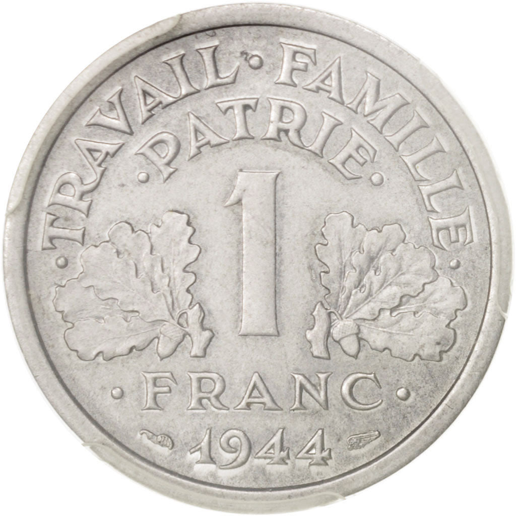 France, Bazor, Franc, 1944, Castelsarrasin, PCGS, MS64, Aluminum, KM:902.3