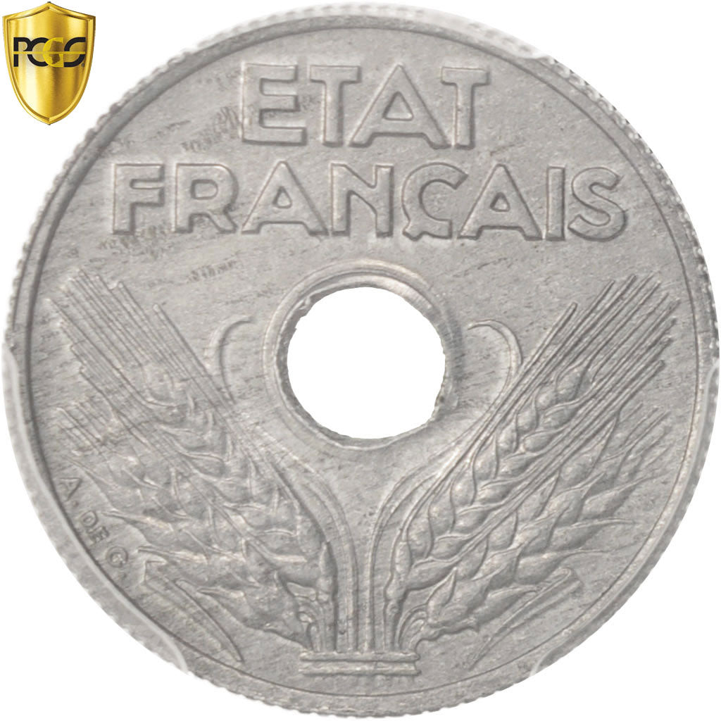 Francia, État français, 10 Centimes, 1944, PCGS, MS65, FDC, Zinco, KM:903,...