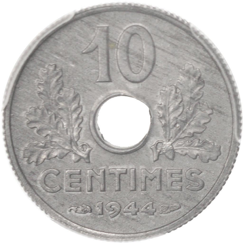 Francia, État français, 10 Centimes, 1944, PCGS, MS65, FDC, Zinco, KM:903,...