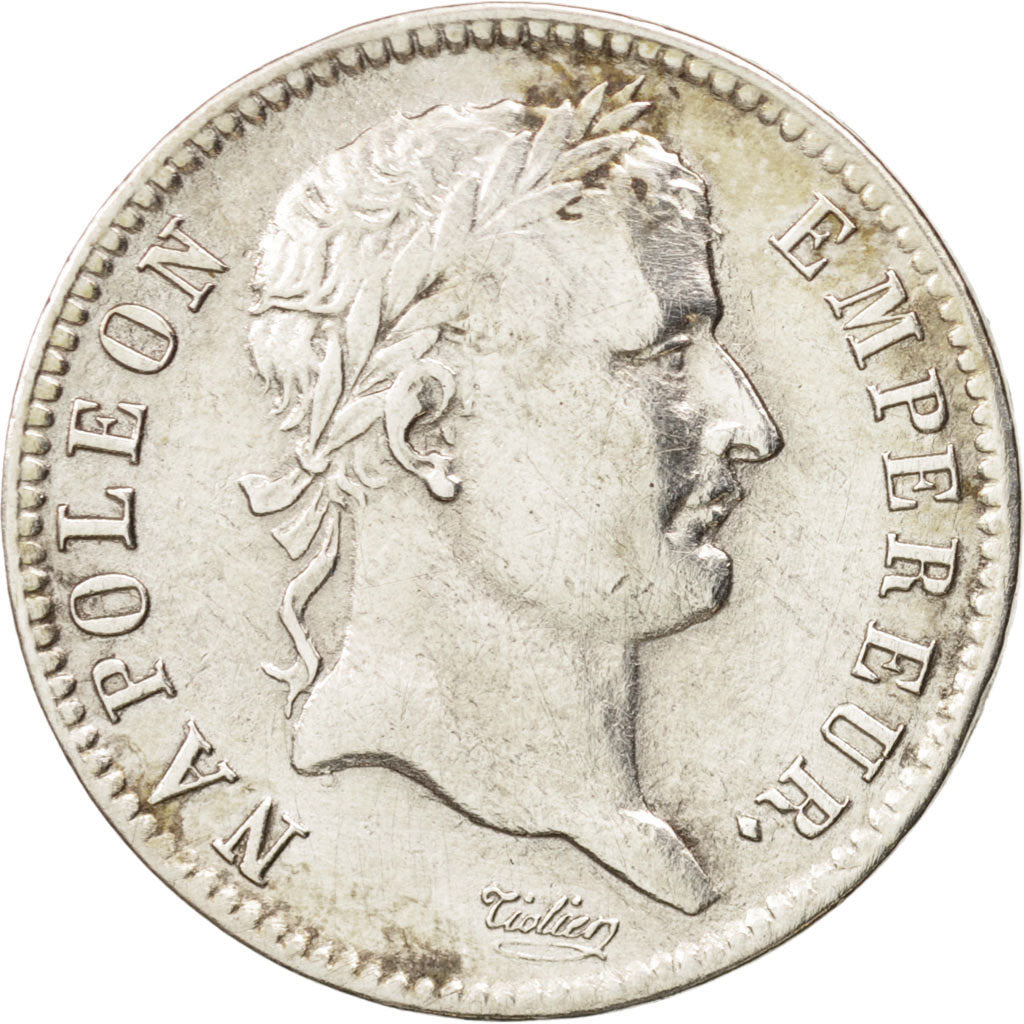 France, Napoléon I, Franc, 1808, Perpignan, VF(30-35), Silver, KM:682.11