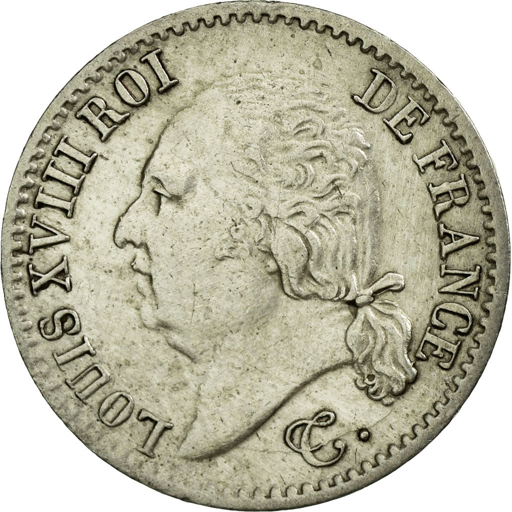Coin, France, Louis XVIII, Louis XVIII, 1/4 Franc, 1817, Paris, AU(50-53)