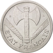 France, Bazor, 2 Francs, 1944, Beaumont Le Roger, MS(64), Aluminum, KM:904.2