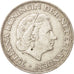 Coin, Netherlands, Juliana, 2-1/2 Gulden, 1960, EF(40-45), Silver, KM:185