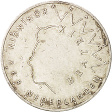 Netherlands, Beatrix, 50 Gulden, 1987, AU(55-58), Silver, KM:209