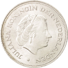 Netherlands, Juliana, 10 Gulden, 1970, MS(60-62), Silver, KM:195