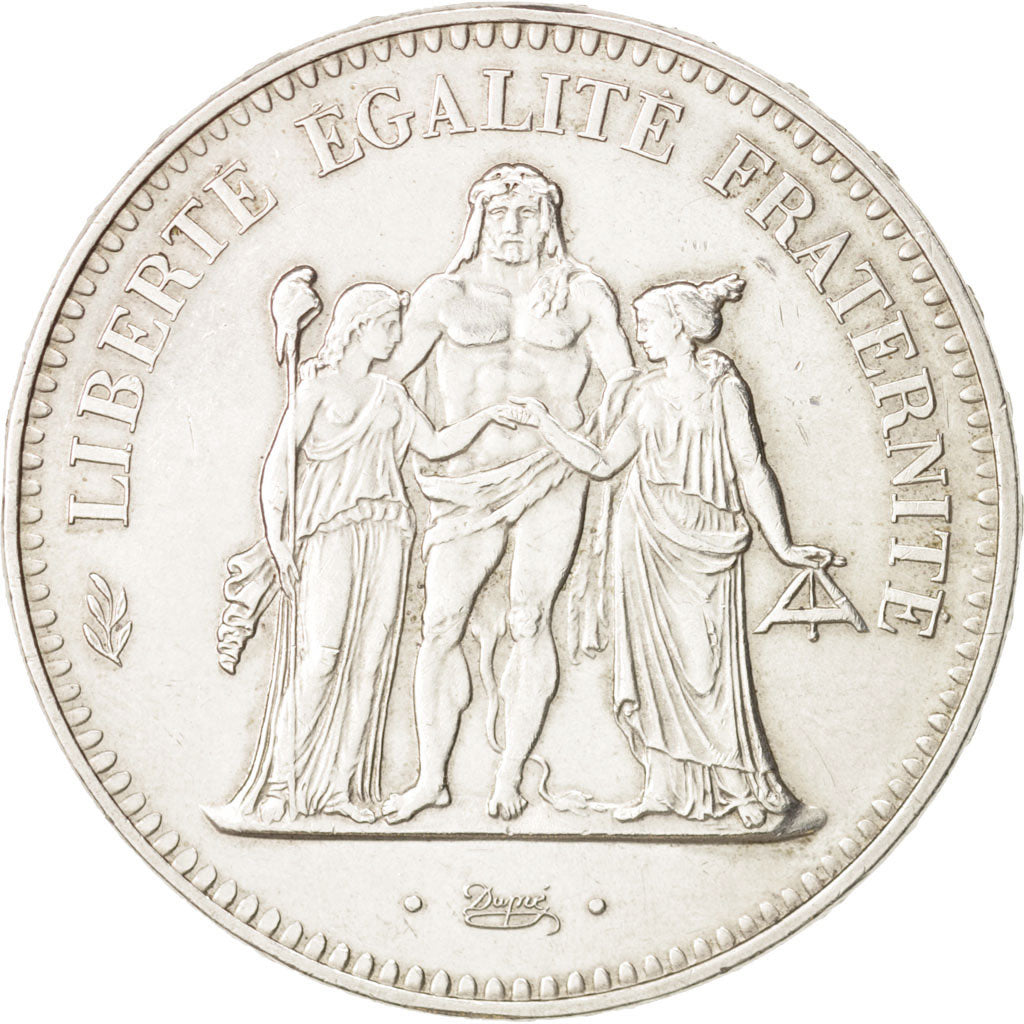 France, Hercule, 50 Francs, Hybrid, 1974, AU(55-58), Silver, KM:941.2