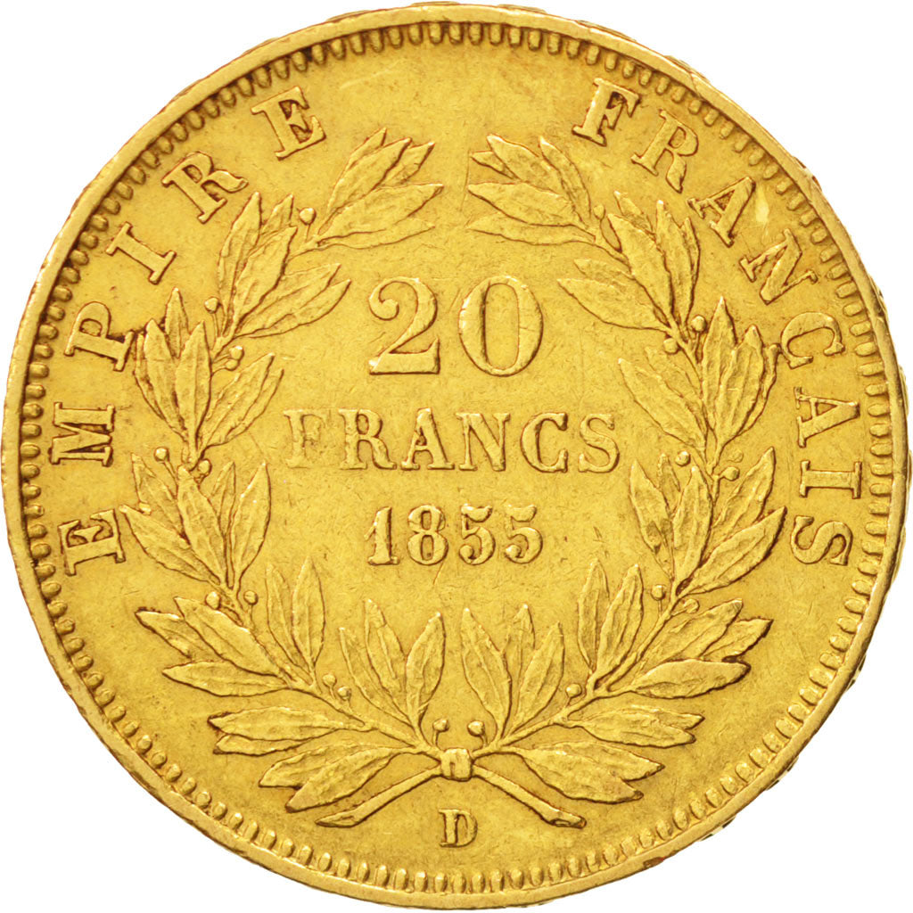 Monnaie, France, Napoleon III, Napoléon III, 20 Francs, 1855, Lyon, TTB, Or