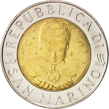 San Marino, 500 Lire, 1999, Rome, MS(60-62), Bi-Metallic, KM:394