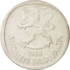 Finland, Markka, 1966, AU(50-53), Silver, KM:49