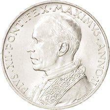 VATICAN CITY, Pius XII, 5 Lire, 1940, MS(63), Silver, KM:28